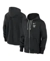 Nike Men's Black Tennessee Lady Volunteers On-court Performance Full-zip Hoodie In Black