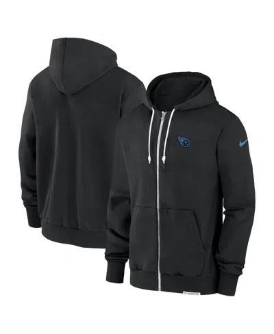 Nike Men's Black Tennessee Titans Sideline Performance Full-zip Hoodie Jacket