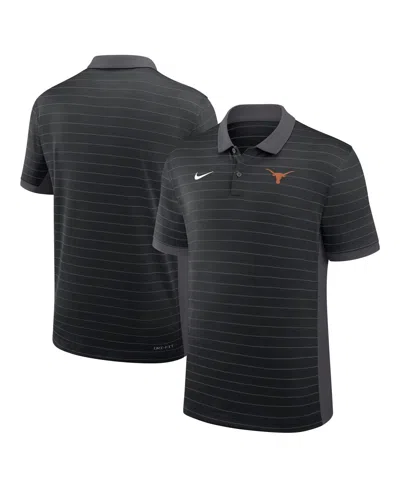 Nike Men's Black Texas Longhorns 2025 Early Season Coaches Sideline Victory Stripe Performance Polo Shirt