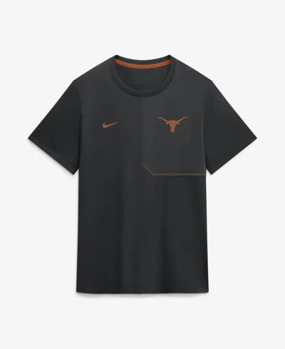 Nike Men's Black Texas Longhorns 2026 Sideline Uv Dri-fit Coaches Shirt