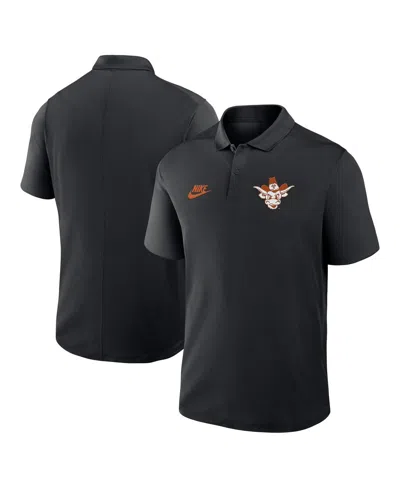 Nike Men's Black Texas Longhorns Primetime Victory Legacy Vault Logo Performance Polo Shirt