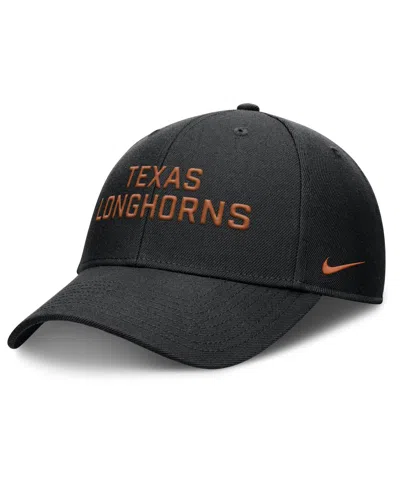 Nike Kids' Men's Black Texas Longhorns Rise Practice Adjustable Hat