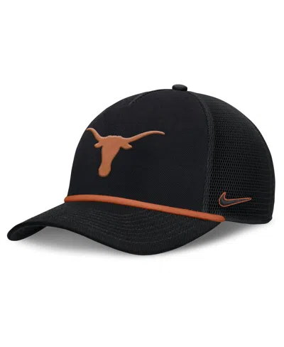 Nike Men's Black Texas Longhorns Rise Primetime Trucker Adjustable Hat