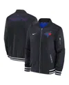 Nike Toronto Blue Jays Authentic Collection City Connect  Men's Mlb Full-zip Bomber Jacket In Black