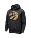 Nike Men's Black Toronto Raptors 2024/25 City Edition Essential Club Pullover Hoodie In Black