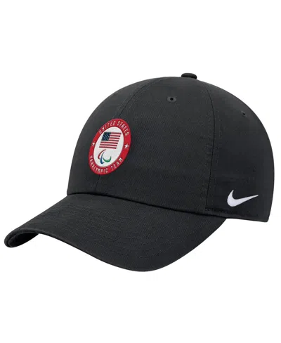 Nike Men's Black U.s. Paralympics Crest Logo Club Adjustable Hat