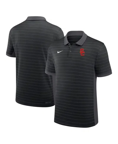 Nike Men's Black Usc Trojans 2025 Early Season Coaches Sideline Victory Stripe Performance Polo Shirt