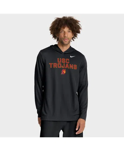 Nike Black Usc Trojans 2025 Sideline Performance Long Sleeve Hoodie T-shirt