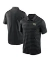 Nike Men's Black Wake Forest Demon Deacons 2024 Sideline Victory Coaches Performance Polo In Black Gold