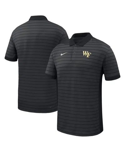NIKE MEN'S BLACK WAKE FOREST DEMON DEACONS 2025 EARLY SEASON COACHES SIDELINE VICTORY STRIPE PERFORMANCE 