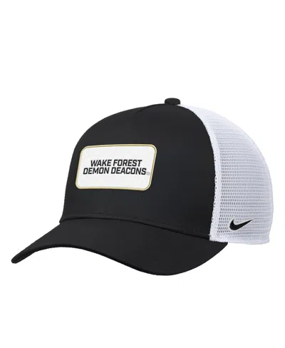 Nike Men's Black Wake Forest Demon Deacons 2025 On-field Rise Trucker Performance Adjustable Hat