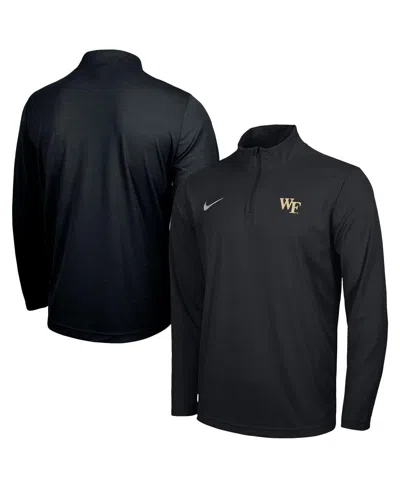 Nike Men's Black Wake Forest Demon Deacons Intensity Performance Quarter-zip Pullover Sweatshirt