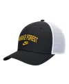 Nike Men's Black Wake Forest Demon Deacons Vintage Arch Rise Performance Trucker Adjustable Hat In Black
