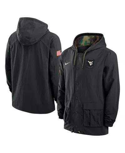 Nike Black West Virginia Mountaineers 2025 Ncaa Military Appreciation Full-snap Jacket