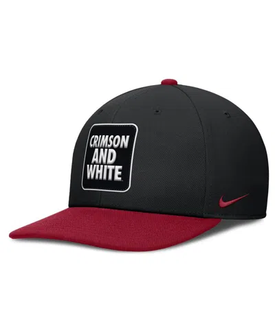 Nike Men's Black/crimson Alabama Crimson Tide 2025 Sideline Campus Pro Local Snapback Hat