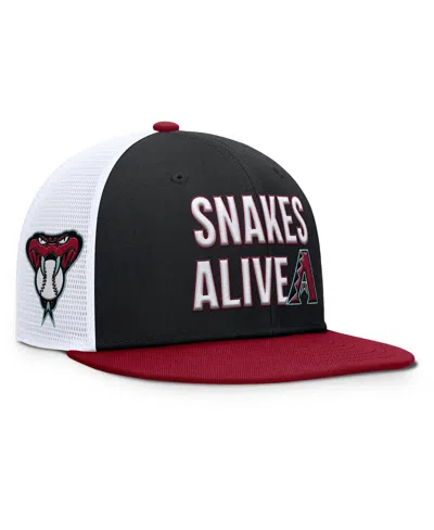 Nike Men's Black/crimson Arizona Diamondbacks Pro Trucker Snapback Hat In Black,crimson