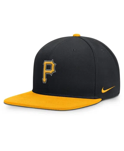 Nike Men's Black/gold Pittsburgh Pirates Primetime Pro Dri-fit Snapback Hat