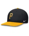 Nike Men's Black/gold Pittsburgh Pirates Evergreen Two-tone Snapback Hat In Black,gold