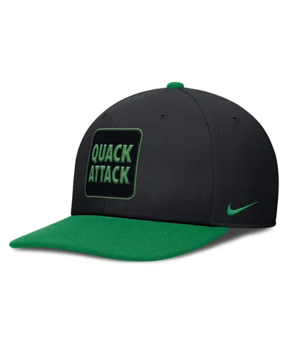 Nike Men's Black/green Oregon Ducks 2025 Sideline Campus Pro Local Snapback Hat