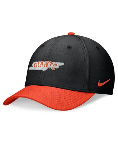 Nike Men's Black/orange San Francisco Giants 2024 City Connect Swoosh Flex Hat In Black,orange
