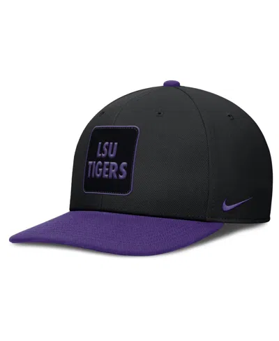 Nike Men's Black/purple Lsu Tigers 2025 Sideline Campus Pro Local Snapback Hat