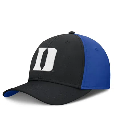 Nike Men's Black/royal Duke Blue Devils 2025 Sideline Rise Local Performance Flex Hat In Multi