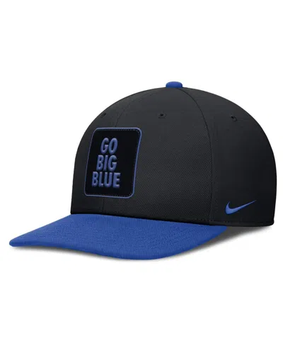 Nike Men's Black/royal Kentucky Wildcats 2025 Sideline Campus Pro Local Snapback Hat In Multi