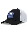 Nike Men's Black/white Duke Blue Devils 2025 On-field Rise Engineered Trucker Adjustable Hat In Black