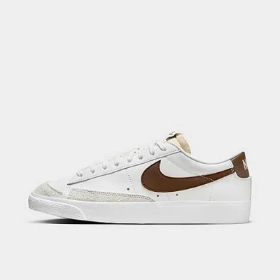 Nike White & Brown Blazer Low '77 Vintage Sneakers In Summit White/photon Dust/white/cacao Wow