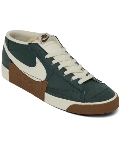 Nike Men's Blazer Pro Club Low Casual Sneakers From Finish Line In Vintage Green/tan/brown