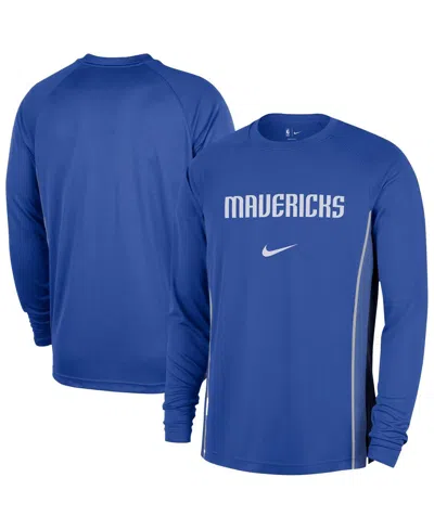 Nike Men's Blue Dallas Mavericks 2025/26 Authentic Pre-game Legend Dri-fit Long Sleeve Shooting Shirt