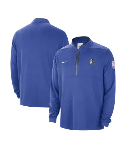 Nike Men's Blue Dallas Mavericks Authentic Performance Half-zip Jacket