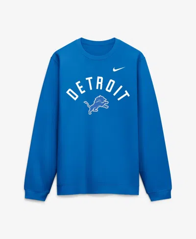 Nike Men's Blue Detroit Lions Defensive Leader Club Fleece Sweatshirt