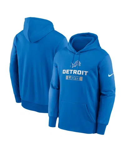 Nike Blue Detroit Lions Toss Sweep Performance Pullover Hoodie