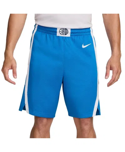 Nike Men's Basketball Shorts Limited Road Basketball Short Team Greece Lt Photo Blue/white