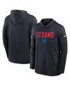 Nike Blue Houston Texans Sideline Alt Pack Dri-fit Lightweight Hooded Top In Black