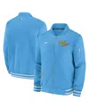 Nike Milwaukee Brewers Authentic Collection City Connect Game Time  Men's Mlb Full-zip Bomber Jacket In Blue
