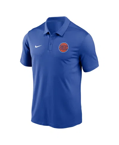 Nike Men's Blue New York Knicks Dri-fit Victory Polo