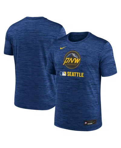 Nike Men's Blue Seattle Mariners 2025 City Connect Authentic Collection Velocity Performance T-shirt