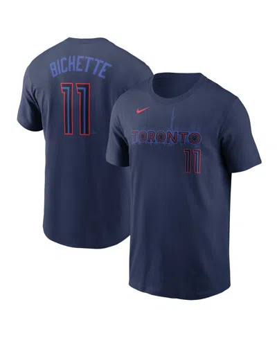 Nike Men's Bo Bichette Navy Toronto Blue Jays 2024 City Connect Name Number T-shirt