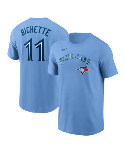 Nike Men's Bo Bichette Powder Blue Toronto Blue Jays Fuse Name Number T-shirt