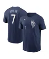 Nike Men's Bobby Witt Jr. Navy Kansas City Royals City Connect Fuse Name Number T-shirt In Blue