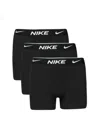 Nike Kids' Boy's 3-pack Logo Boxer Briefs Set In Black