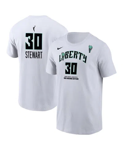 Nike Men's Breanna Stewart White New York Liberty Heroine Edition Name Number T-shirt In Yellow