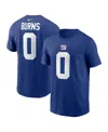 Nike Men's Brian Burns Royal New York Giants Player Name Number T-shirt In Royal