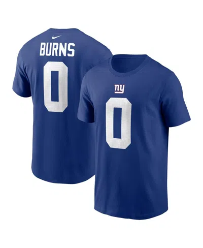 Nike Men's Brian Burns Royal New York Giants Player Name Number T-shirt