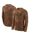 Nike Men's Brown Baltimore Ravens Salute To Service Long Sleeve T-shirt In Brown