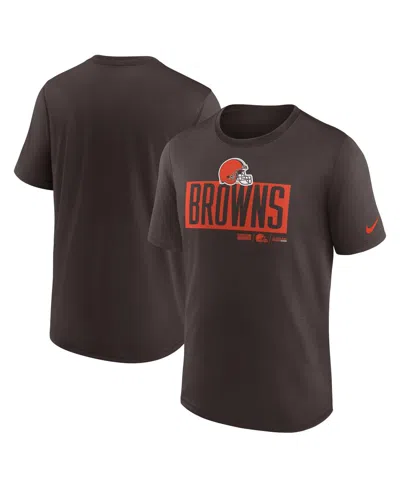 Nike Men's Brown Cleveland Browns Exceed Performance T-shirt In Black