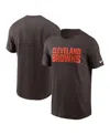 Nike Brown Cleveland Browns Primetime Wordmark Essential T-shirt In Black