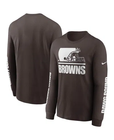 Nike Men's Brown Cleveland Browns Split Local Long Sleeve T-shirt